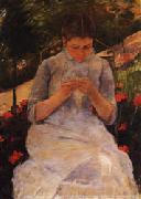 Mary Cassatt Sewing Woman oil painting on canvas